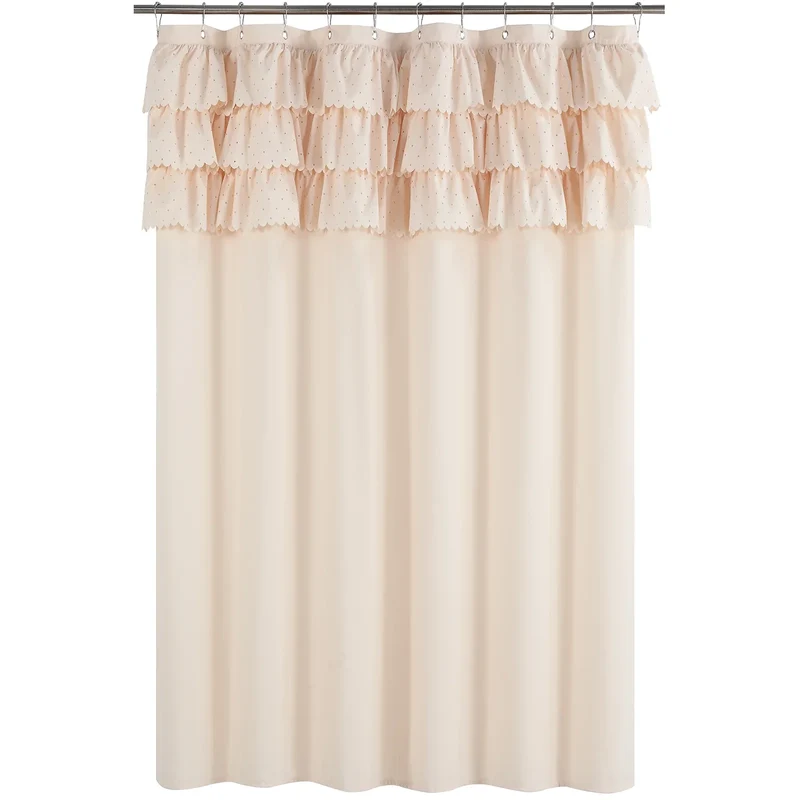 BohoChic Duschvorhang – Beige/Altes Elfenbein