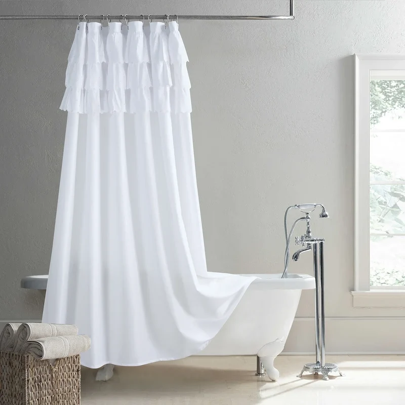 BohoChic Duschvorhang – Beige/Altes Elfenbein