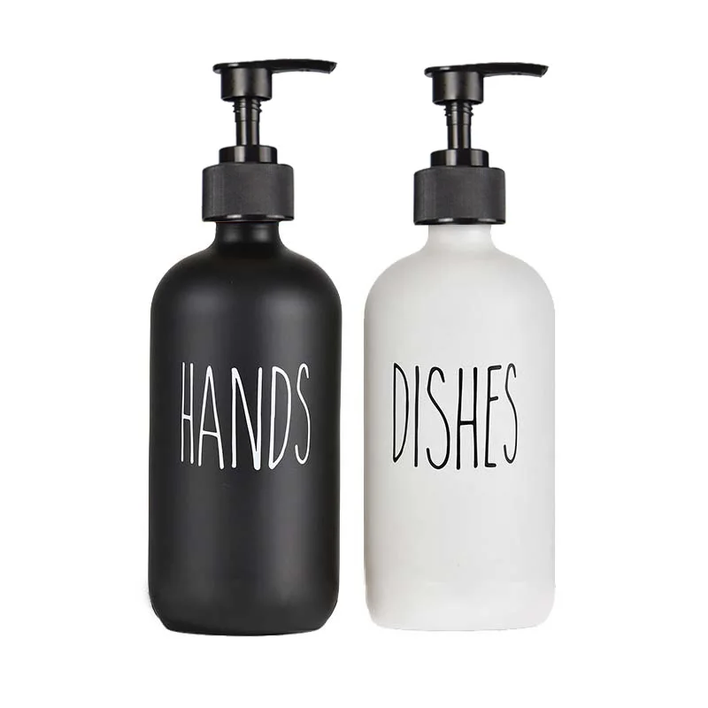 SoapElegance 500 ml schwarzes Seifenspender-Set