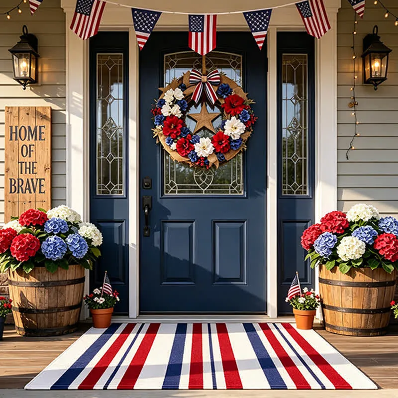 Patriotischer Americana-Streifen-Outdoor-Teppich