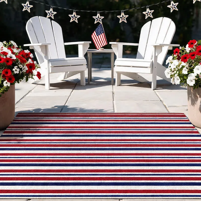 Patriotischer Americana-Streifen-Outdoor-Teppich