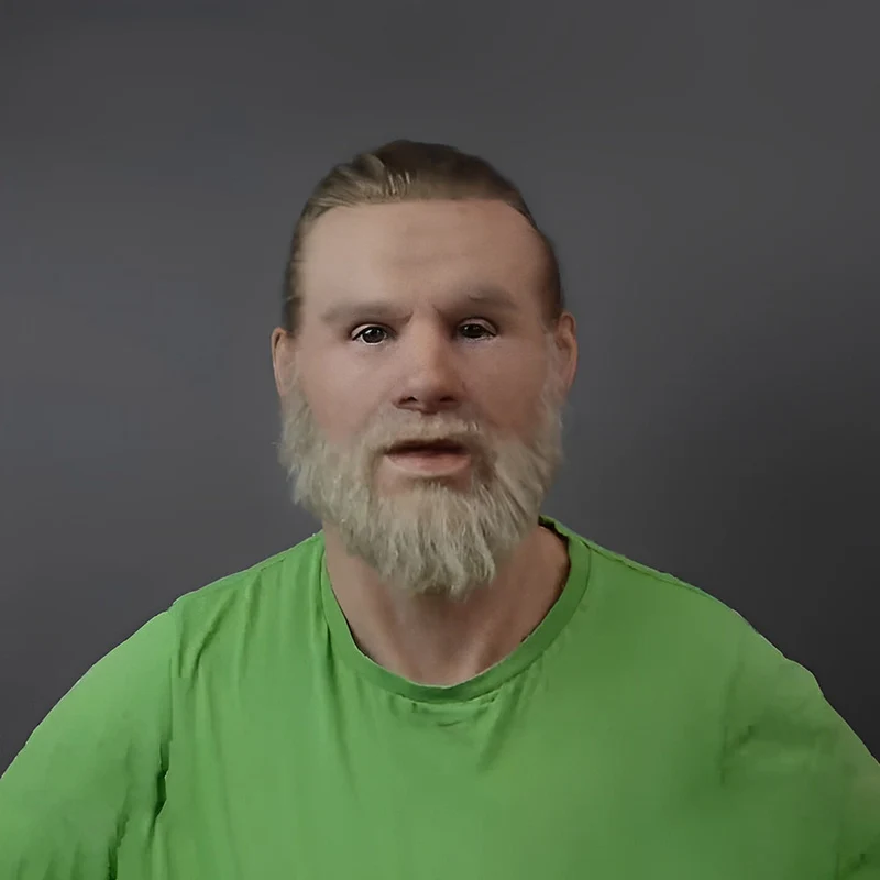 Realistisk Gammel Mann Maske – Halloween og Cosplay Lateks Maske med Bevegelig Mun | Luvikno