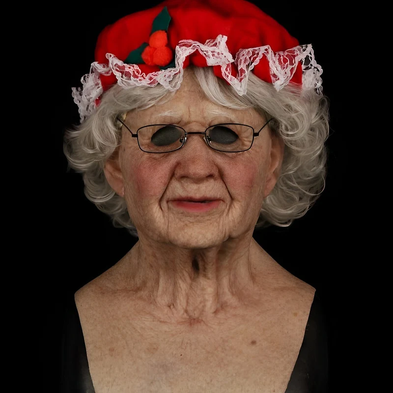 Realistisk Gammel Mann Maske – Halloween og Cosplay Lateks Maske med Bevegelig Mun | Luvikno