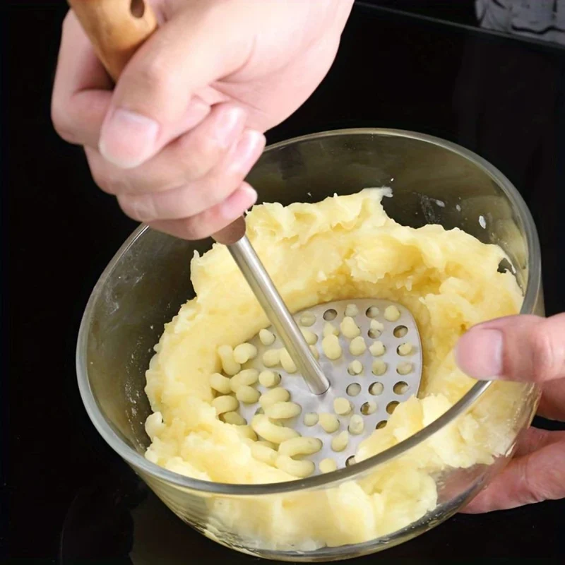PureGrip Potetmoser Rustfritt Stål 304 Med Treskaft | Luvikno