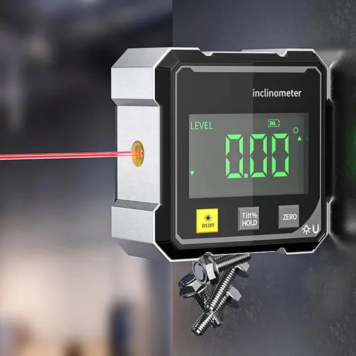 Precision Vinkelmåler AnglePro – Magnetisk Digital Laser Nivå | Luvikno