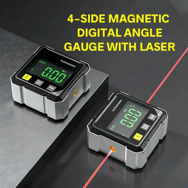 Precision Vinkelmåler AnglePro – Magnetisk Digital Laser Nivå | Luvikno