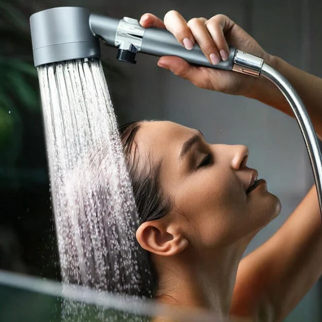 PowerStraal Dusjhode med Filter og 3 Justerbare Sprayinnstillinger | Luvikno