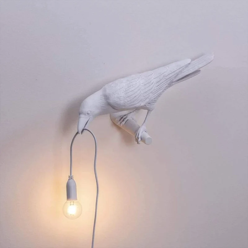 NachtRaaf Ambient Lampe – Dekorativ fuglelampe laget av harpiks for varmt lys | Luvikno