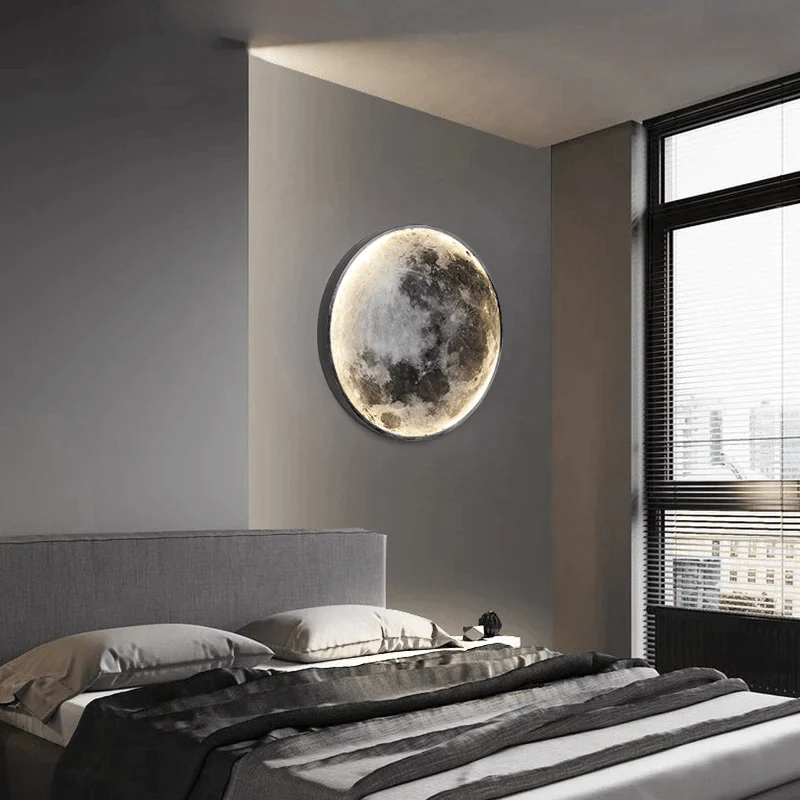 Moon Lamp | Atmosfærisk Veggbelysning | Behagelig Nattlys | Luvikno