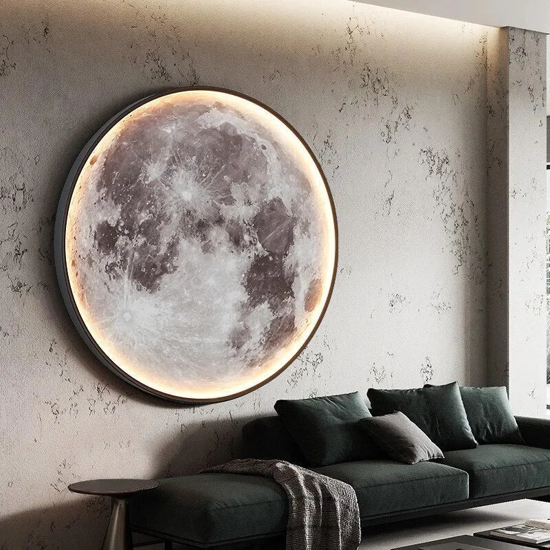 Moon Lamp | Atmosfærisk Veggbelysning | Behagelig Nattlys | Luvikno