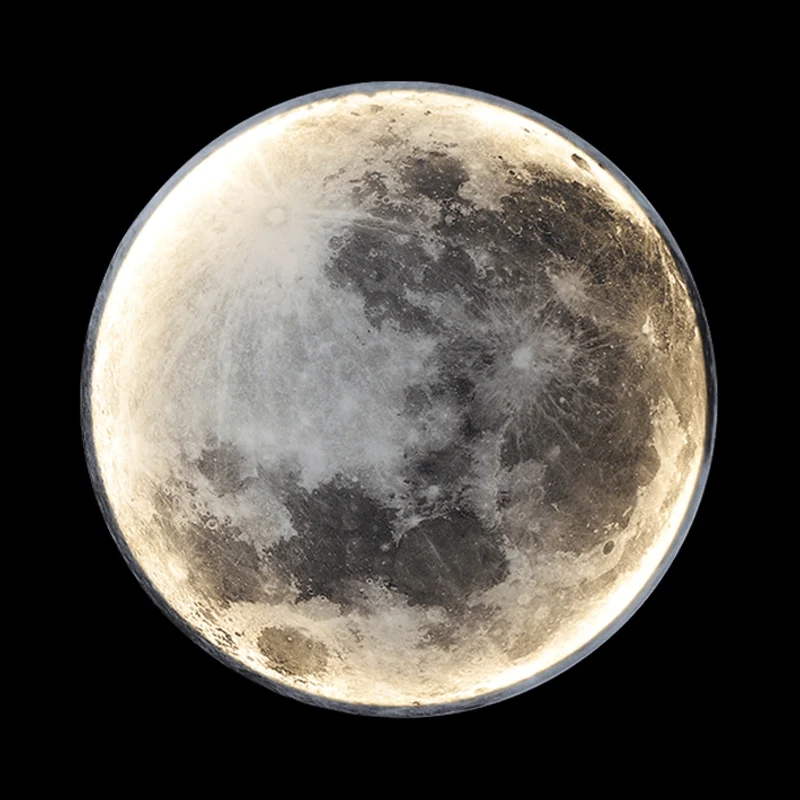 Moon Lamp | Atmosfærisk Veggbelysning | Behagelig Nattlys | Luvikno