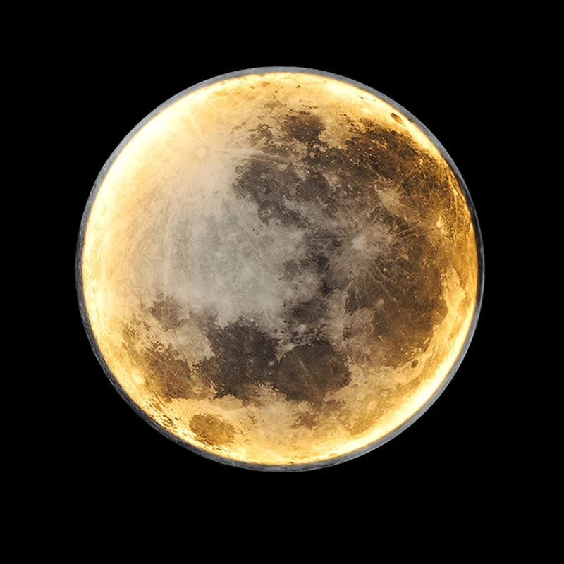Moon Lamp | Atmosfærisk Veggbelysning | Behagelig Nattlys | Luvikno