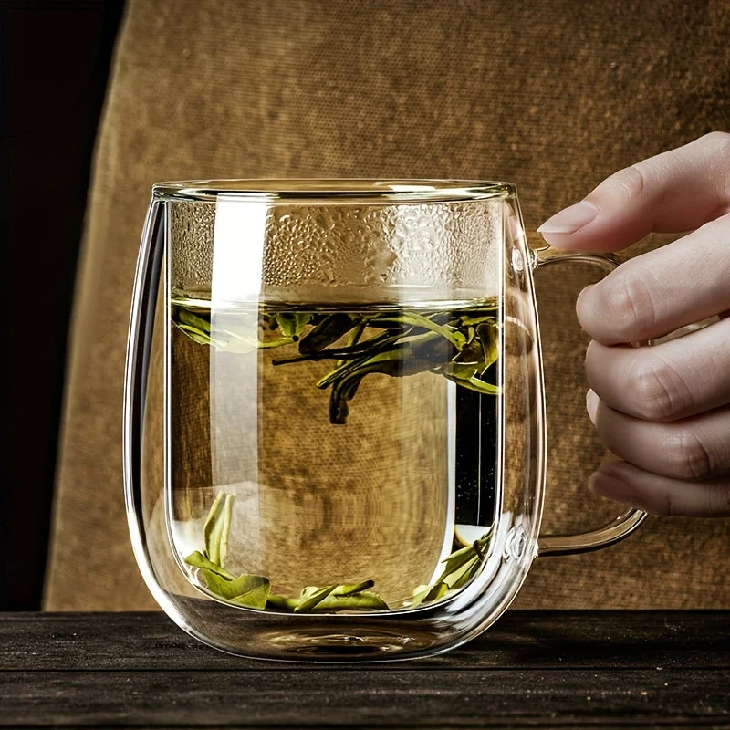 ThermoSip Dobbelveggede Glasskrus – Borosilikatglass, Varmebestandig & Elegant | Luvikno