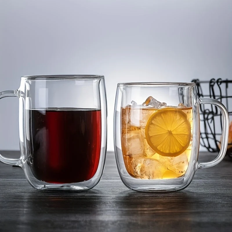 ThermoSip Dobbelveggede Glasskrus – Borosilikatglass, Varmebestandig & Elegant | Luvikno