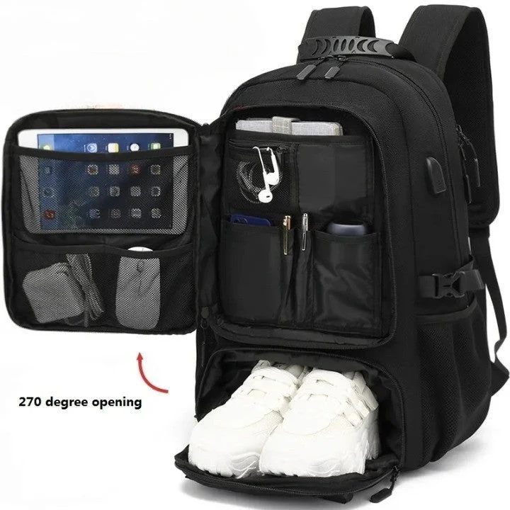 Tech Trek Pro 50-80L Den Ultimate Ryggsekk Med USB-tilkobling | Luvikno