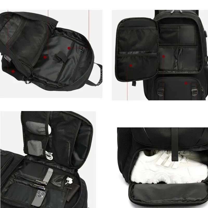 Tech Trek Pro 50-80L Den Ultimate Ryggsekk Med USB-tilkobling | Luvikno