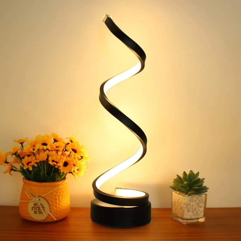 SpiralLight LED Bordlampe Med Dimbar Belysning og Berøringskontroll | Luvikno