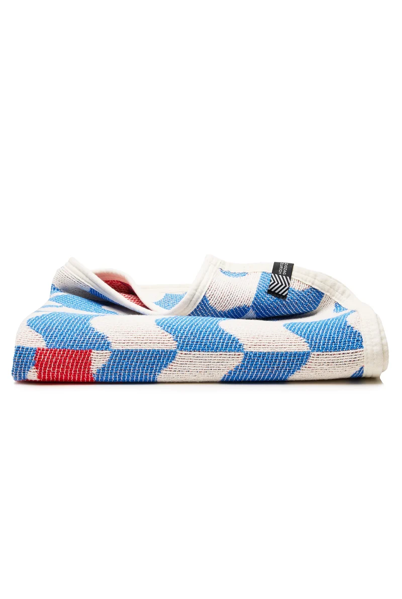 Cotton Beach Towel / Mini Blanket "Surf N Turf" by Dalakami