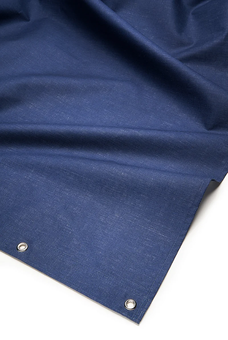 Linen Shower Curtain in Denim Blue in 4 Sizes
