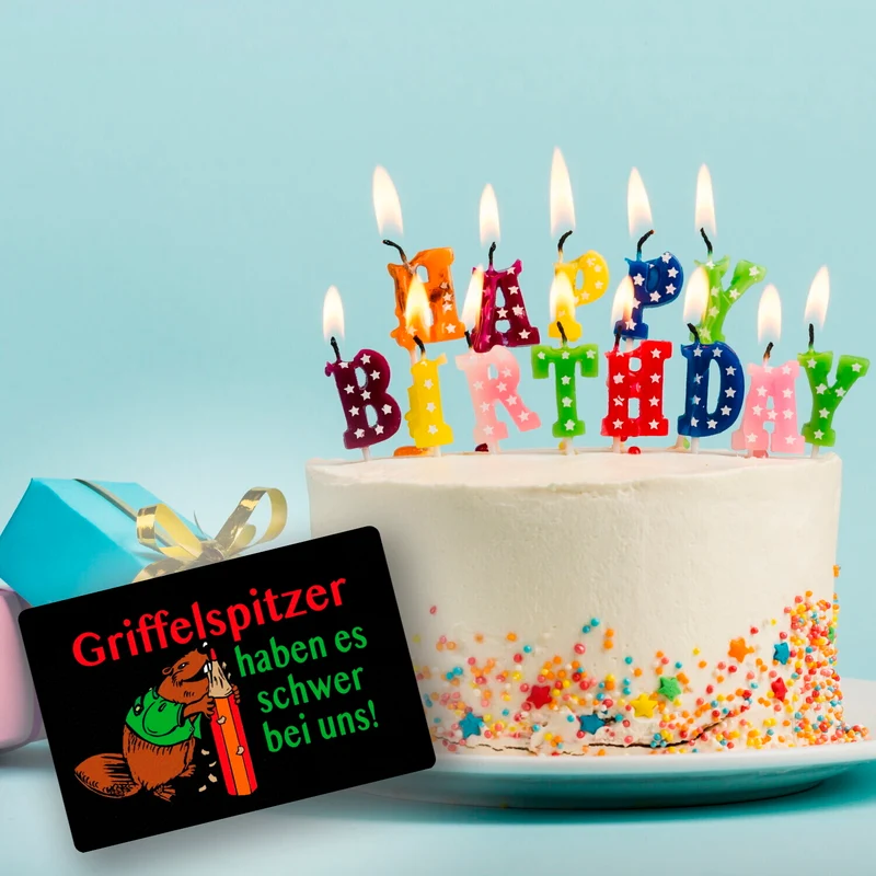 Biber Fußmatte in 35x50 cm ohne Rand mit Spruch: Griffelspitzer haben es schwer bei uns!