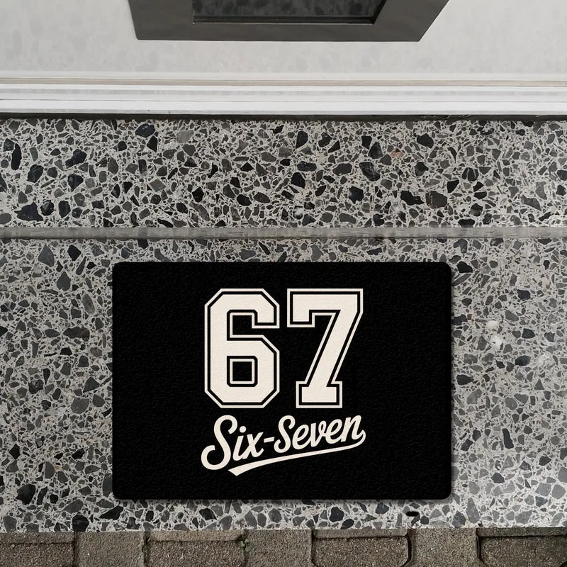 67 six-seven Meme Fußmatte in 35x50 cm ohne Rand für Social Media und Internetfans