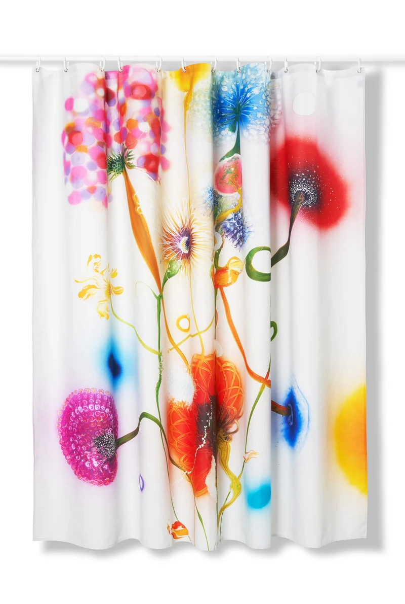 Artist Cotton Shower Curtain "Psychotropical Carex" by Thierry Feuz