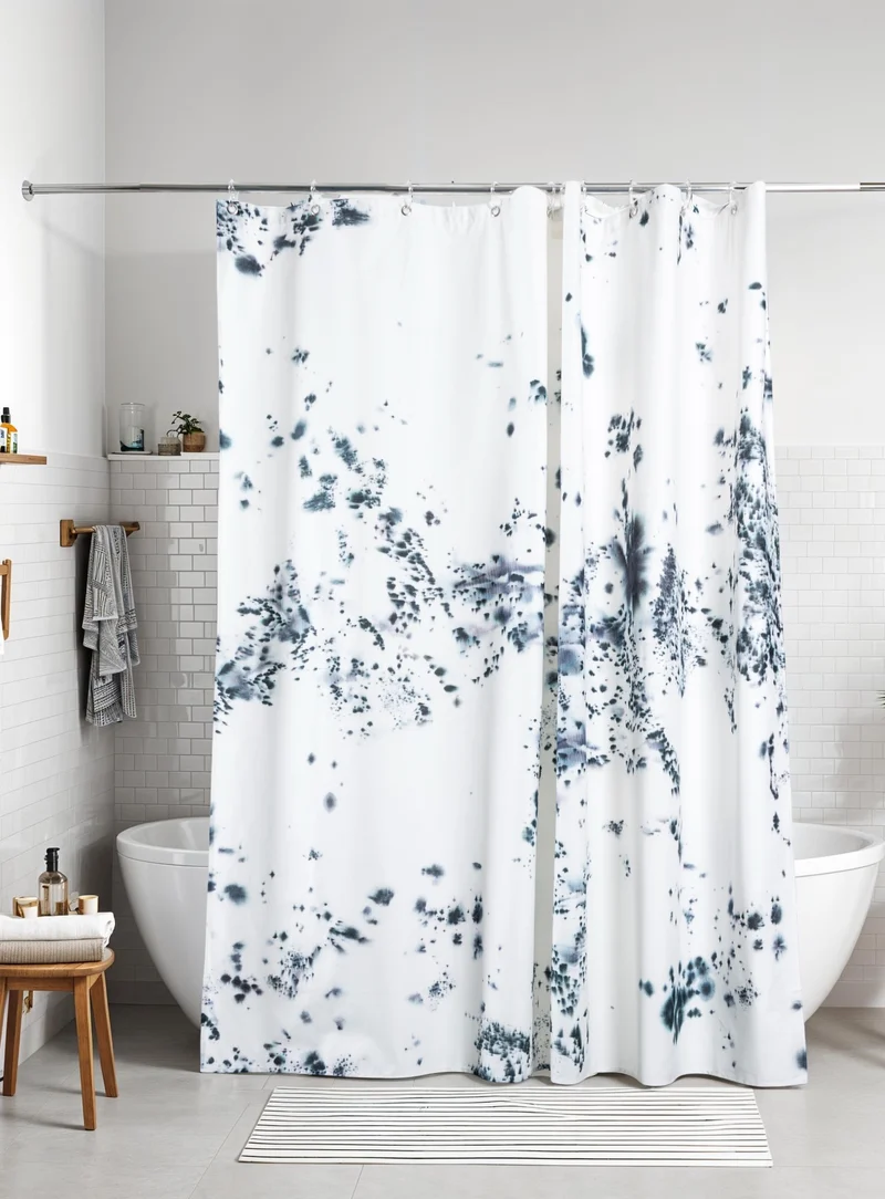 Artist Cotton Shower Curtain "Made By Rain" by Aliki Van Der Kruijs