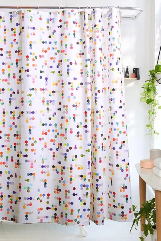 Cotton Shower Curtain "Dotty" by Sophie Probst