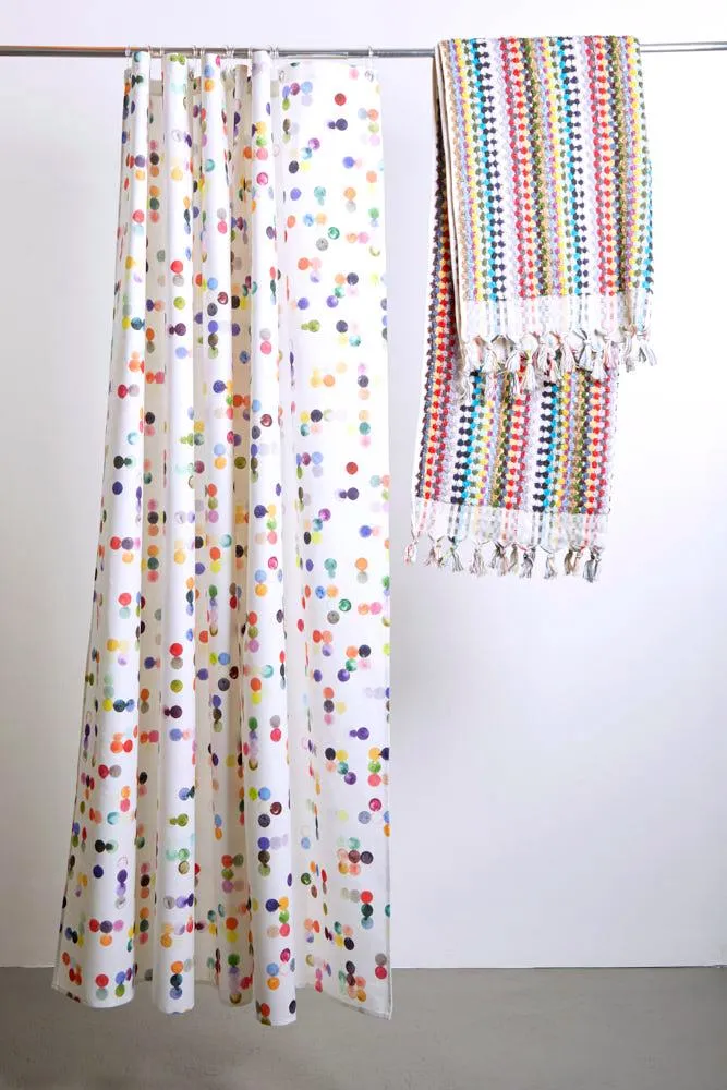 Cotton Shower Curtain "Dotty" by Sophie Probst