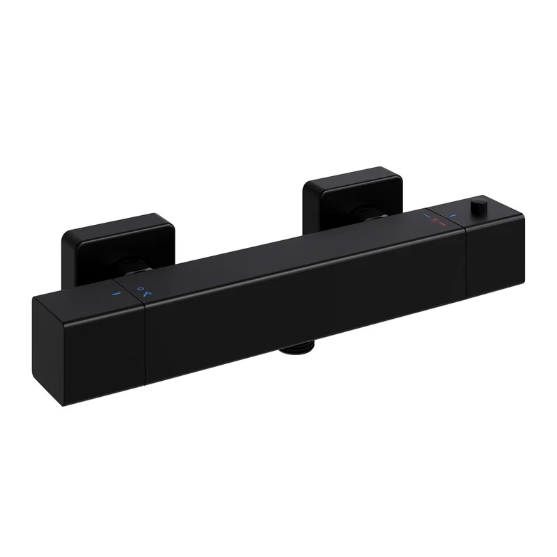 Garvee Duschthermostat Schwarz Matt Mit Sicurezza 38°C, Risparmio Idrico, Lega Metallica, Montaggio Universale Für Modernes Badezimmer