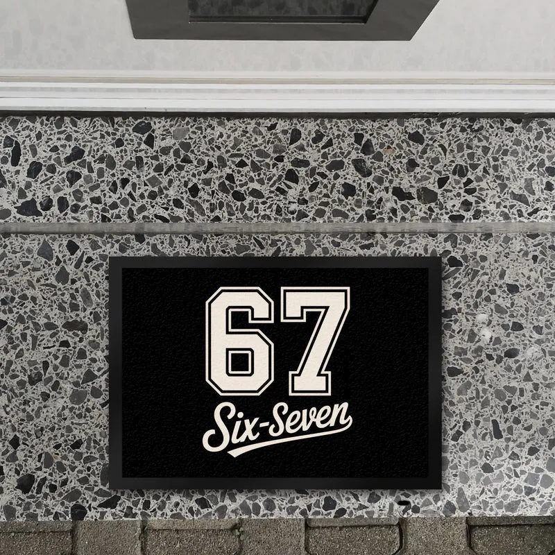 67 six-seven Meme Fußmatte in 35x50 cm für Social Media und Internetfans