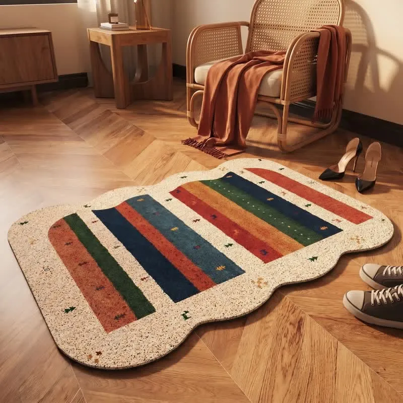 Vintage Tribal Rainbow PVC-Türvorleger