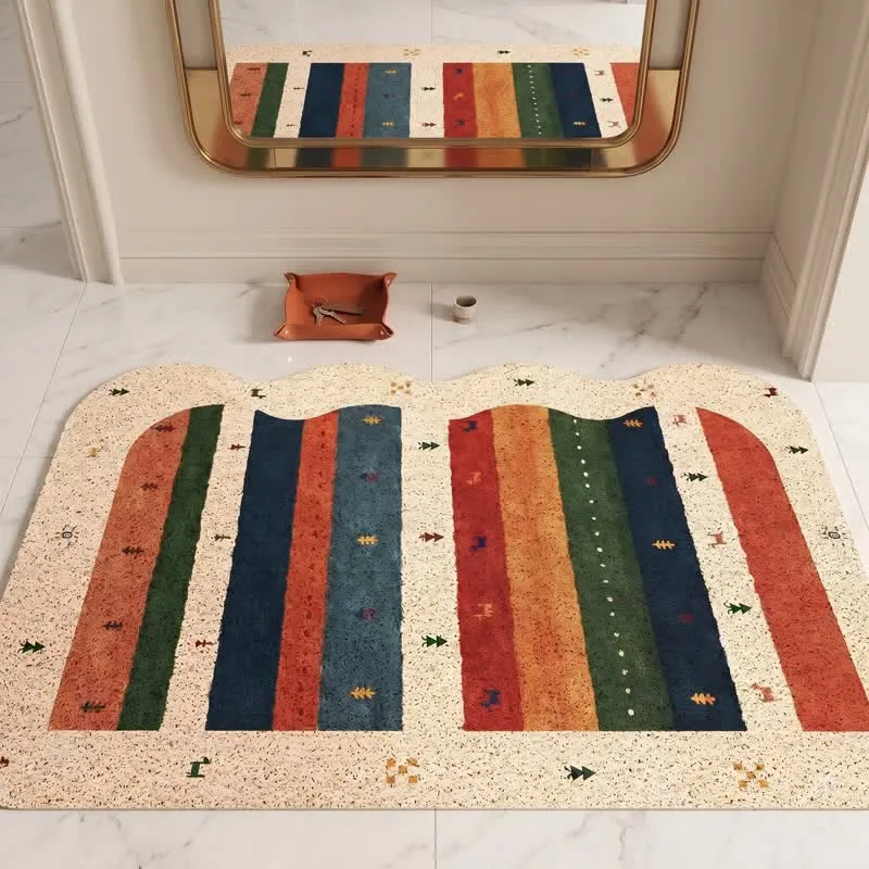 Vintage Tribal Rainbow PVC-Türvorleger