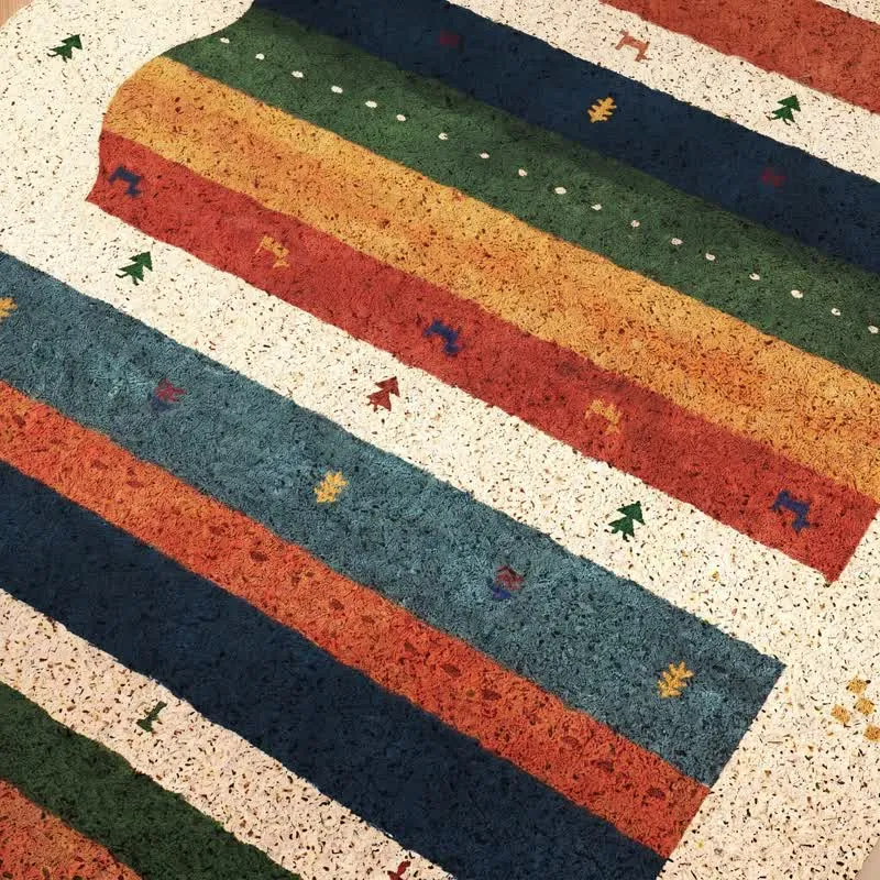 Vintage Tribal Rainbow PVC-Türvorleger