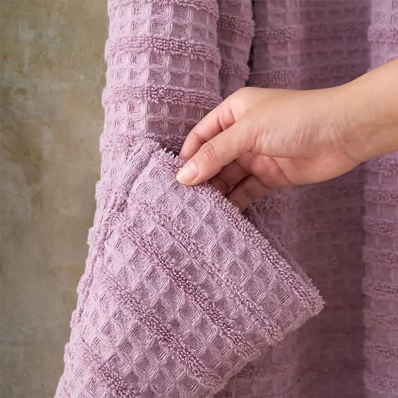 Kimono-Bademantel aus Baumwolle mit Waffelmuster