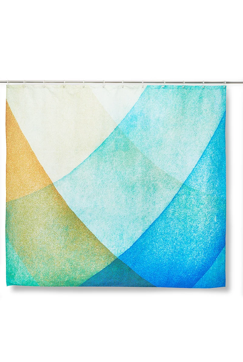 Artist Cotton Shower Curtain "Konklusion" by Astrid Schmid