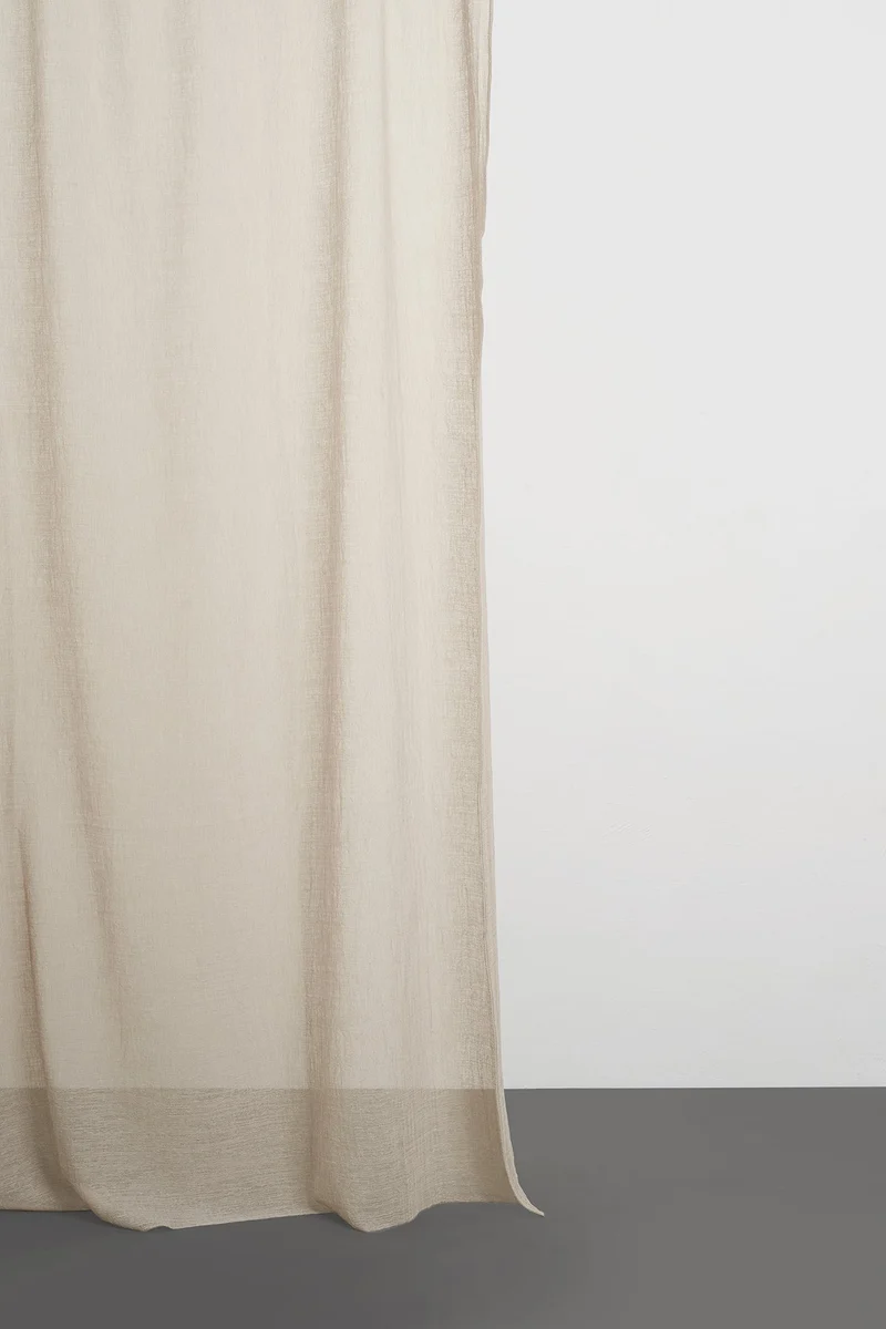 Linen Look Sheer Curtains "Pisa Mesh" in 11 colors