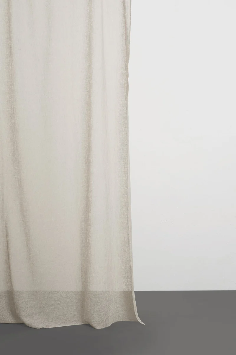 Linen Look Sheer Curtains "Pisa Mesh" in 11 colors