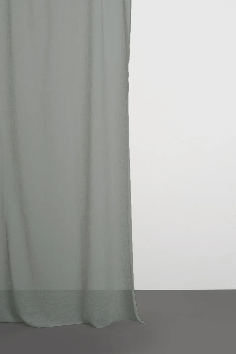 Linen Look Sheer Curtains "Pisa Mesh" in 11 colors