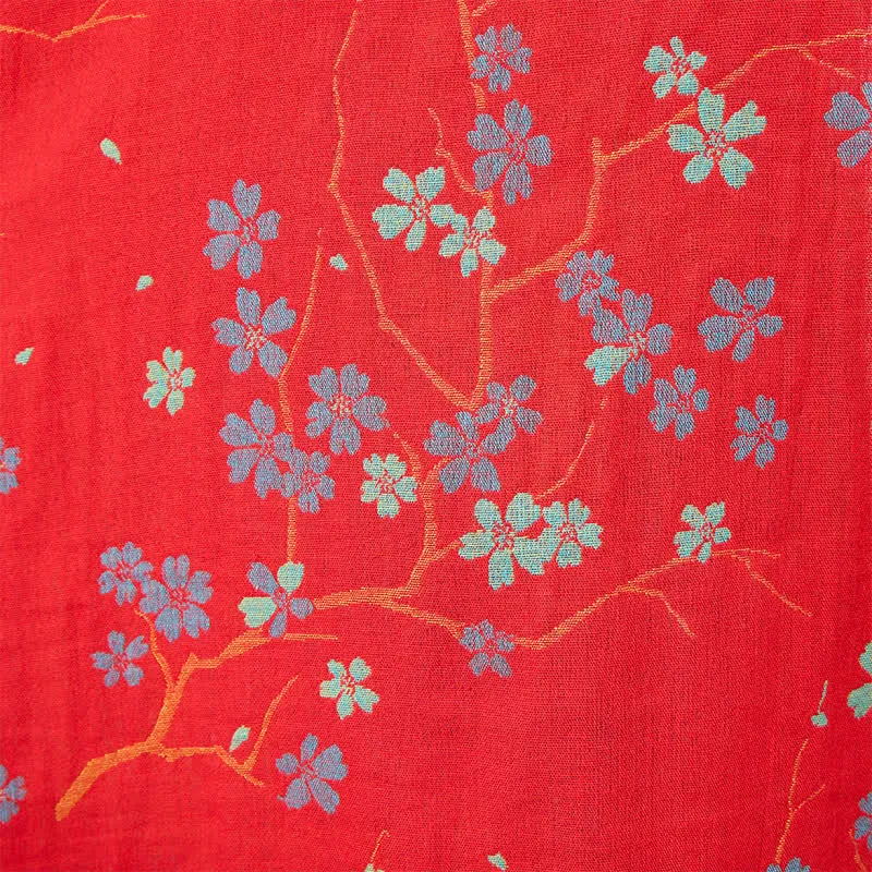 Kimono-Bademantel aus Musselin mit kurzen Ärmeln