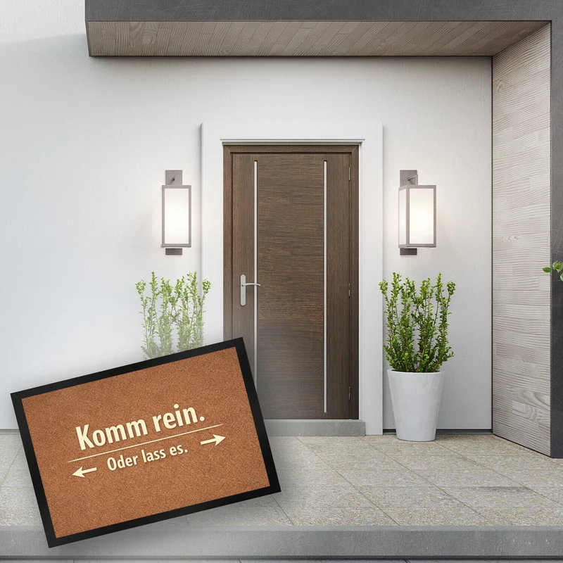 Kork-Effekt Komm rein Oder lass es Fußmatte in 35x50 cm