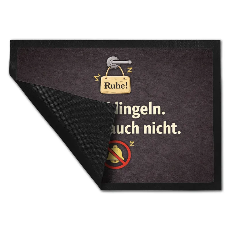 Nicht klingeln. Klopfen auch nicht. Türgriff Ruhe Fußmatte in 35x50 cm