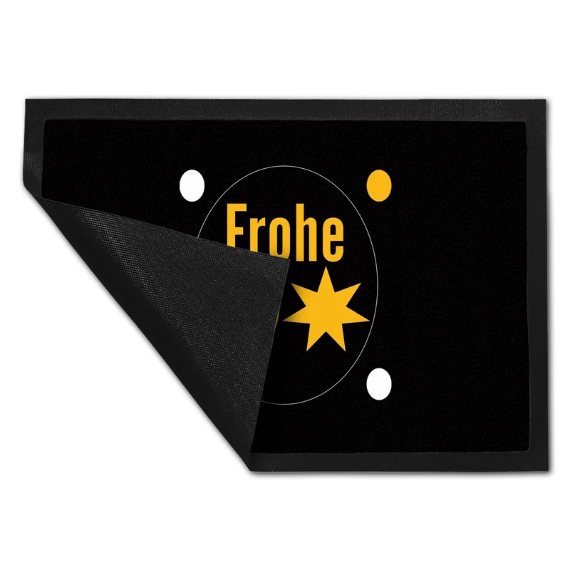 Osterhase Fußmatte in 35x50 cm mit Spruch: Frohe Ostern