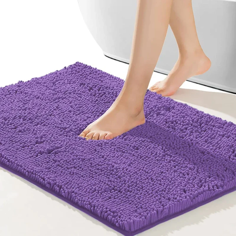 PlushPad Luxus-Badematte aus Chenille – Rutschfest und superweich – Für ultimativen Badezimmerkomfort