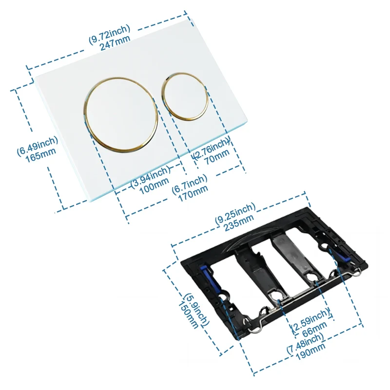Empyreal Dual-Flush-WC-Druckknopf | Kompatibel mit Geberit Sigma 20/30/UP300/UP320