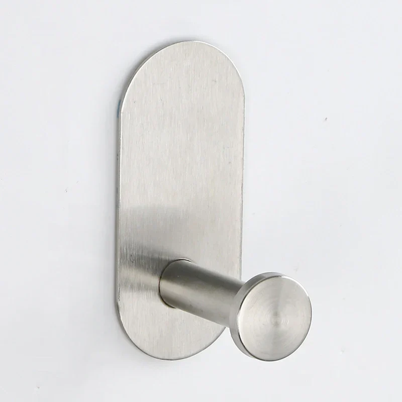 Selbstklebendes Badezimmer-Zubehörset aus Edelstahl – Ohne Bohren | Gebürstetes Finish | Metallmontage