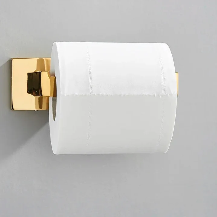 Papierrollenhalter aus 304 Edelstahl, goldfarben, für Badezimmer