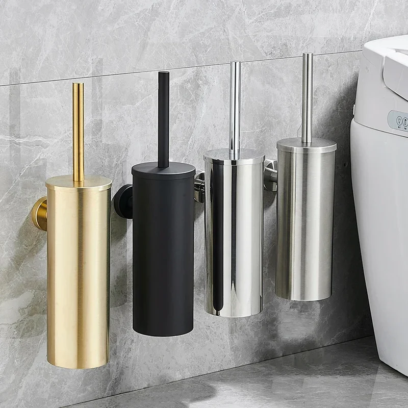 Toilettenbürstenhalter in Edelstahloptik – langlebig und hygienisch | Inklusive Becher