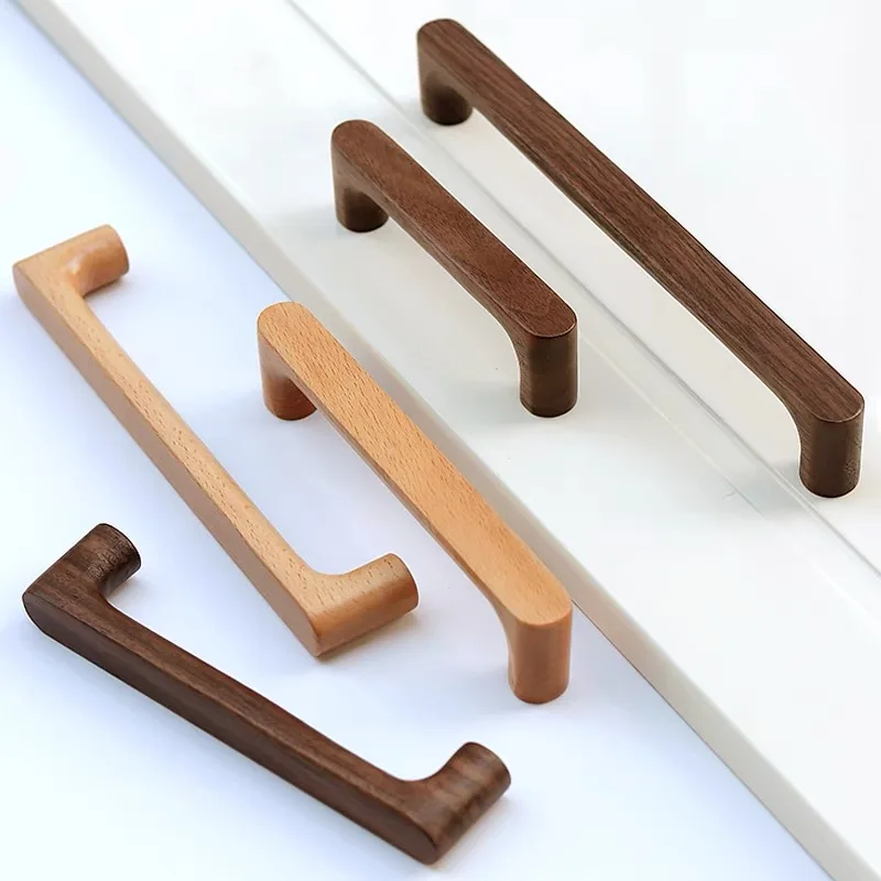 Möbelknopf aus Holz – Buche oder Walnuss | Hübsches Design | Schrauben inklusive