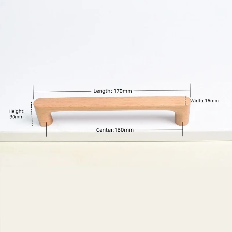 Möbelknopf aus Holz – Buche oder Walnuss | Hübsches Design | Schrauben inklusive